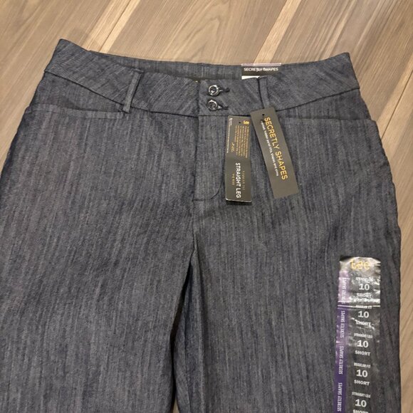 Lee Women's Secretly Shapes Straight Leg Pant ~ Nocturnal Denim ~ 10 Short ~ NWT - Picture 5 of 8